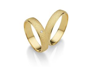 4007972654312 - Trauring FIRETTI Schmuck Geschenk Gold 375 Hochzeit Ehering LIEBE Fingerringe Gr 50 001 ct SI = kleine Einschlüsse mit Brillant Gelbgold 585 45 mm gelb (gelbgoldfarben) Trauringe Made in Germany wahlweise mit oder ohne Brillant