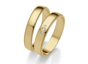4007972654855 - Trauring FIRETTI Schmuck Geschenk Gold 375 Hochzeit Ehering LIEBE Fingerringe Gr 53 ohne Brillanten Gelbgold 375 4 mm gelb (gelbgoldfarben) Made in Germany wahlweise mit oder ohne Brillanten