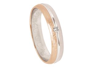 4007972682414 - Trauring FIRETTI Schmuck Geschenk Gold 375 Hochzeit Ehering LIEBE Fingerringe Gr 165 002 ct SI = kleine Einschlüsse mit Brillant Weißgold 375-Roségold 375 4 mm rosegold (weißgoldfarben roségoldfarben) Trauringe Made in Germany - mit o ohne BrillantDiamant