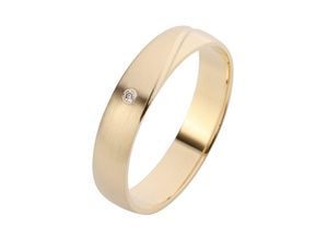 4007972687334 - Trauring FIRETTI Schmuck Geschenk Gold Hochzeit Ehering LIEBE Fingerringe Gr 175 001 ct SI = kleine Einschlüsse mit Brillant Gelbgold 375 4 mm gelb (gelbgoldfarben) Trauringe Made in Germany wahlweise mit oder ohne Brillant