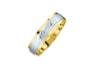 4007972688720 - Trauring FIRETTI Schmuck Geschenk Gold 375 Hochzeit Ehering LIEBE Fingerringe Gr 165 001 ct SI = kleine Einschlüsse mit Brillant Gelbgold 375-Weißgold 375 5 mm goldfarben (gelbgoldfarben weißgoldfarben) Made in Germany wahlweise mit oder ohne Brillant