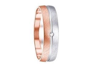 4007972690143 - Trauring FIRETTI Schmuck Geschenk Gold 375 Hochzeit Ehering LIEBE Fingerringe Gr 165 001 ct SI = kleine Einschlüsse mit Brillant Weißgold 375-Roségold 375 5 mm rosegold (weißgoldfarben roségoldfarben) Trauringe Made in Germany - mit o ohne BrillantDiamant