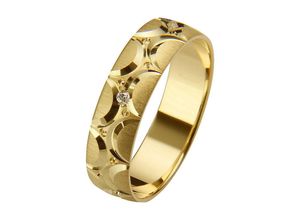 4007972691393 - Trauring FIRETTI Schmuck Geschenk Gold 375 Hochzeit Ehering LIEBE Fingerringe Gr 165 001 ct SI = kleine Einschlüsse mit Brillant Gelbgold 375 5 mm gelb (gelbgoldfarben) Trauringe Made in Germany wahlweise mit oder ohne Brillant