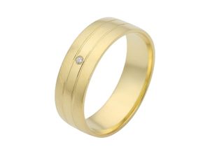 4007972692796 - Trauring FIRETTI Schmuck Geschenk Gold 375 Hochzeit Ehering LIEBE Fingerringe Gr 165 001 ct SI = kleine Einschlüsse mit Brillant Gelbgold 375 6 mm gelb (gelbgoldfarben) Trauringe Made in Germany wahlweise mit oder ohne Brillant