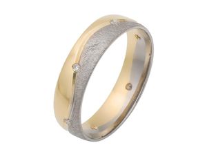 4007972693311 - Trauring FIRETTI Schmuck Geschenk Gold 375 Hochzeit Ehering LIEBE Welle Fingerringe Gr 175 006 ct SI = kleine Einschlüsse mit Brillanten Gelbgold 375-Weißgold 375 5 mm goldfarben (gelbgoldfarben weißgoldfarben) Trauringe Made in Germany