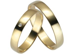 4007972851629 - Trauring FIRETTI Schmuck Geschenk Gold 375 Hochzeit Ehering LIEBE Fingerringe Gr 50 001 ct SI = kleine Einschlüsse mit Brillant Gelbgold 375 25 mm gelb (gelbgoldfarben) Trauringe Made in Germany - wahlweise mit oder ohne Brillant