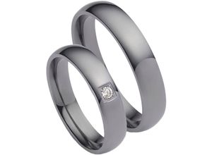 4007972852237 - Trauring FIRETTI Schmuck Geschenk Tantal Hochzeit Ehering LIEBE Fingerringe Gr 50 005 ct SI = kleine Einschlüsse mit Brillant Tantal 45 mm grau Trauringe Made in Germany - wahlweise mit oder ohne Brillant