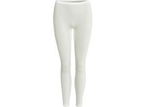 4008030834912 - -con-ta- Leggings uni mittlerer Bund Saum-Details für Damen weiß 42