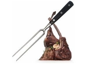 4008033212090 - Fmprofessional - Fleischgabel für Steaks Braten & Gemüse by Fackelmann – Grillgabel mit langen Zinken – Tranchiergabel zum Wenden und fixieren von