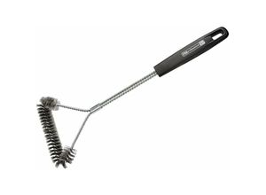 4008033223041 - Fm Professional - FMprofessional Drahtbürste bbq hochwertige Bürste für Grillrost mit Kunststoffgriff abgerundete Grillbürste mit Edelstahl-Borsten