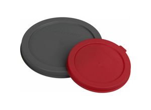 4008033494632 - Dosendeckel cat&dog Plastikdeckel für Konserven Verschluss für Futterdosen (Farbe Rot Grau) Menge 2 Stück-49463 - Fackelmann