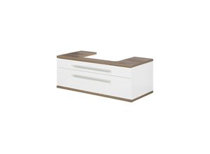 4008033800136 - FACKELMANN Waschtischunterschrank STANFORD mit Beckenausschnitt   Soft-Close-System   Maße (B x H x T) ca 110 x 41 x 50 cm   hochwertiger Schrank  