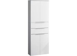 4008033809252 - Doppel-Hochschrank kara   Badschrank mit Soft-Close-System   Maße (b x h x t) ca 61 x 176 x 32 cm   mit Schubladen und Türen   Korpus Weiß matt  