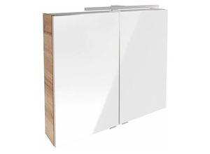 4008033840903 - Bbrillant led Spiegelschrank 80cm - Ast Eiche ArtNr 84090 - Fackelmann