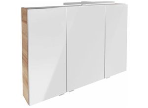 4008033840910 - Bbrillant led Spiegelschrank 100cm - Ast Eiche ArtNr 84091 - Fackelmann