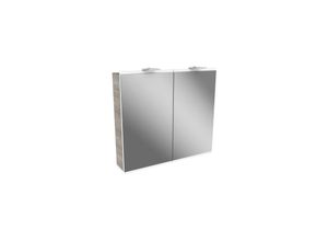 4008033848930 - Led Spiegelschrank lima   Badschrank mit Soft-Close-System   Maße (b x h x t) ca 80 x 73 x 155 cm   Möbel fürs wc oder Badezimmer   Korpus Braun