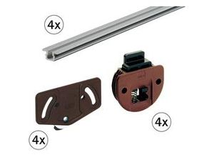 4008057000406 - Hettich Komplettset SlideLine für 2 Schiebetüren je 30 kg