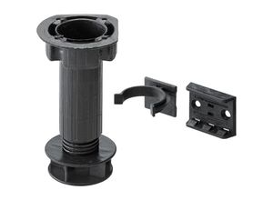 4008057011990 - 4x Sockelverstellfuß Möbelfuß max 200kg Kunststoff schwarz Clips 9219628 - Hettich