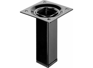 4008057013765 - Hettich - Tischbein Chipo sq eckig 24 x 24 mm Stahl 10 cm h schwarz glänzend Tisch