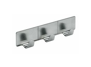 4008057035484 - Hakenleiste selbstklebend 3 Haken Stahl Edelstahl Optik 1 Stück Möbelbeschläge - Hettich