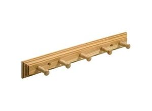 4008057060325 - Hettich Holzgarderobe 5 Haken 400 x 50 x 60 cm Fichte lackiert