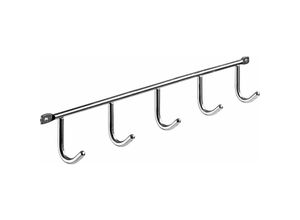 4008057126939 - Garderobenleiste 5 Haken 52 x 350 x 35 mm verchromt Hakenleisten - Hettich