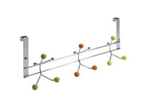 4008057856652 - Hettich - Türgarderobe 3 Haken 480 x 190 x 73 cm Stahl Porzellan Hakenleiste