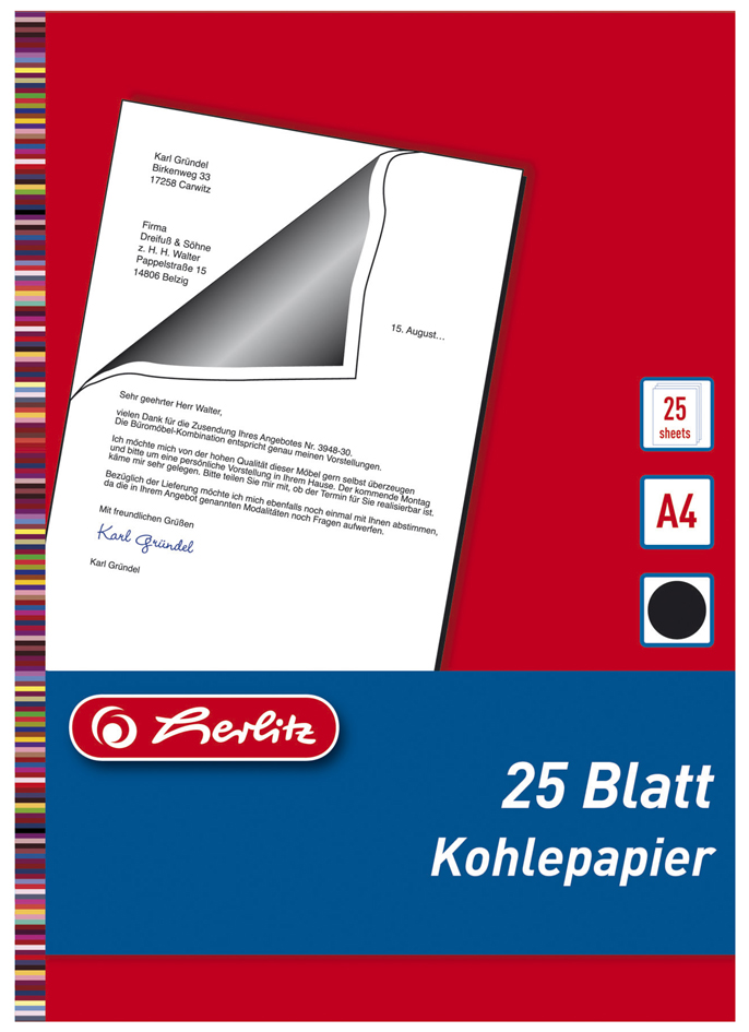 4008110161945 - Kohlepapier DIN A4 Inhalt 25 Blatt