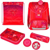 4008110284392 - herlitz Schulranzenset ULTRALIGHT PLUS Sweet Hearts 6-tlg (2023) rot