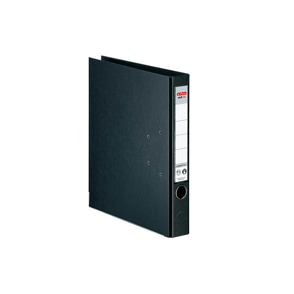 4008110308401 - herlitz maXfile Ringbuch DIN A4 50 mm Schwarz 2 Ringe Pappkarton PP (Polypropylen) Texturiert Hochformat