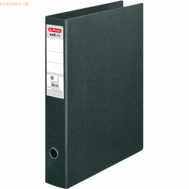 4008110313948 - herlitz Ordner Ordner A3 Hoch 75mm sz Rückenbreite 75 cm DIN A3 hoch Karton schwarz marmoriert