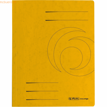 4008110340456 - Schnellhefter 1090 A4 intensiv gelb 355g Karton kaufmännische Heftung   Amtsheftung bis 250 Blatt 4008110340456 Herlitz