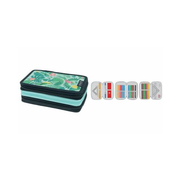 4008110350424 - Schüleretui TriCase 31 tlg Sweet Jungle 4008110350424 Herlitz 4008110350424 - Schüleretui TriCase 31 tlg Sweet Jungle 4008110350424 Herlitz