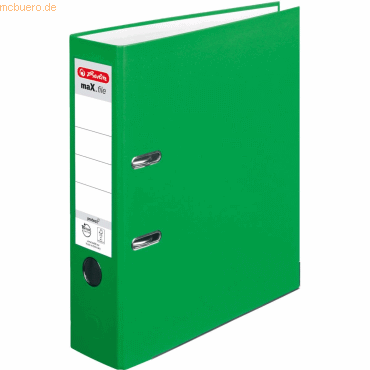 4008110391601 - herlitz maXfile protect Ordner DIN A4 80 mm Hellgrün 2 Ringe 11053667 Pappkarton PP (Polypropylen) Texturiert Hochformat