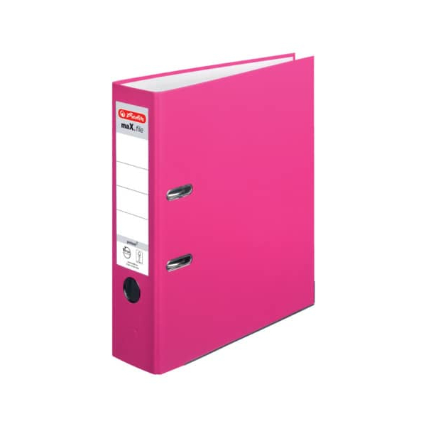 4008110391649 - herlitz maXfile protect Ordner DIN A4 80 mm Rosa 2 Ringe 11053683 Pappkarton PP (Polypropylen) Texturiert Hochformat