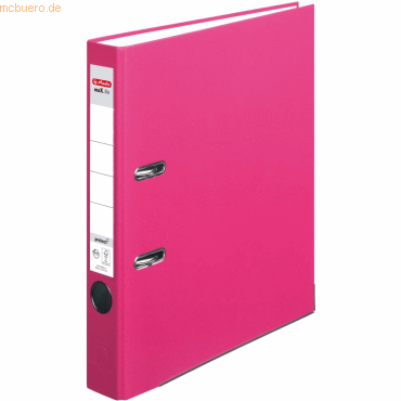 4008110391663 - Ordner maXfile protect 11053691 A4 50mm schmal PP vollfarbig pink 4008110391663 Herlitz