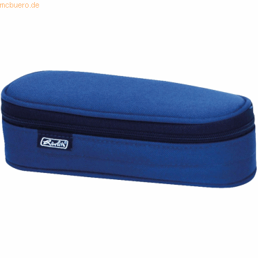 4008110521183 - herlitz Schlamper-Etui aus Nylon blau Klappe an Deckelklappe innen Reissverschlusstasche - 1 Stück (11415916)