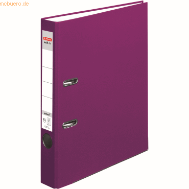 4008110556468 - herlitz maXfile Protect Ordner DIN A4 55 mm Brombeer 2 Ringe Pappkarton PP (Polypropylen) Texturiert