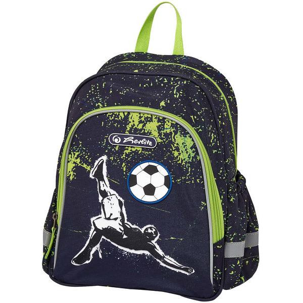 4008110571485 - herlitz Kinderrucksack Kick it aus Polyester 1 Fronttasche mit Reißverschluß 2 Seitenta - 1 Stück (50020706)