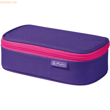 4008110575001 - herlitz Schlamper-Etui bebag beatBox Purple aus Polyester großes Hauptfach mit Reißverschluss Klappe - 1 Stück (50022076)