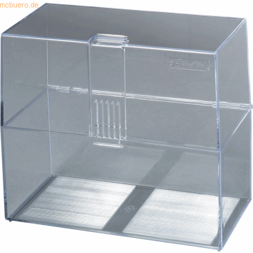 4008111906026 - Karteikasten A6 leer transparent für 300 Karten 1906023