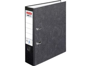 4008115171802 - Ordner herlitz maXfile nature DIN A4 Rückenschild geklebt Hartpappe Rückenbreite 80 mm schwarz 1 Stück