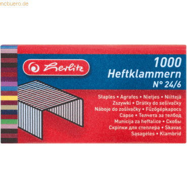 4008118760515 - Heftklammern 24 6 Metall Inhalt 1000 Stück