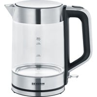 4008146033896 - SEVERIN Wasserkocher WK 3420 - kettle - glass brushed stainless steel black - Glass brushed stainless steel black - 2200 W