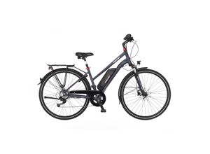 4008153026690 - FISCHER VIATOR 20 Damen Trekkingrad (Laufradgröße 28 Zoll Unisex-Rad 422 Wh Dunkel anthrazit matt)