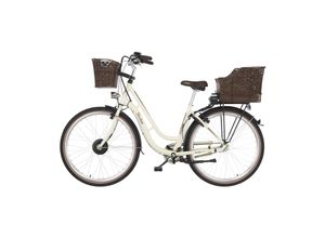 4008153041792 - FISCHER Cita ER 1804 Citybike (Laufradgröße 28 Zoll Rahmenhöhe 48 cm Damen-Rad 418 Wh Elfenbein glänzend)