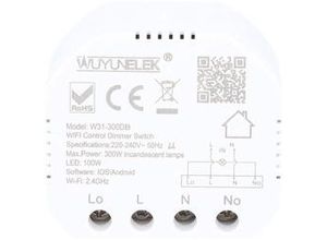 4008153045264 - Unitec WIFI LED-Dimmer weiss 200 Watt Tuya-App Unterputz