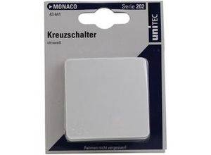 4008153434419 - Unitec Kreuzschalter mit Wippe ultraweiß Serie Monaco