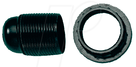 4008222891242 - FASSUNG E14-SRK - Lampenfassung mit Außengewinde E14 Kunststoff schwarz
