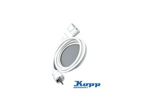 4008224233903 - Verlängerung Schutzkontakt-Stecker und Schutzkontakt-Kupplung mit 3m Leitung weiß - 143201018 - Kopp